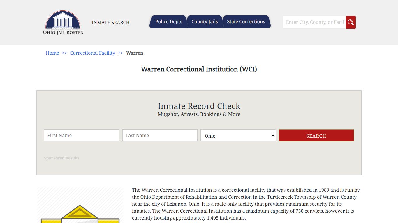 Warren Correctional Institution (WCI) | Jail Roster Search